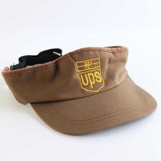 画像1: 80s UPS ロゴ刺繍 サンバイザー 茶 (1)