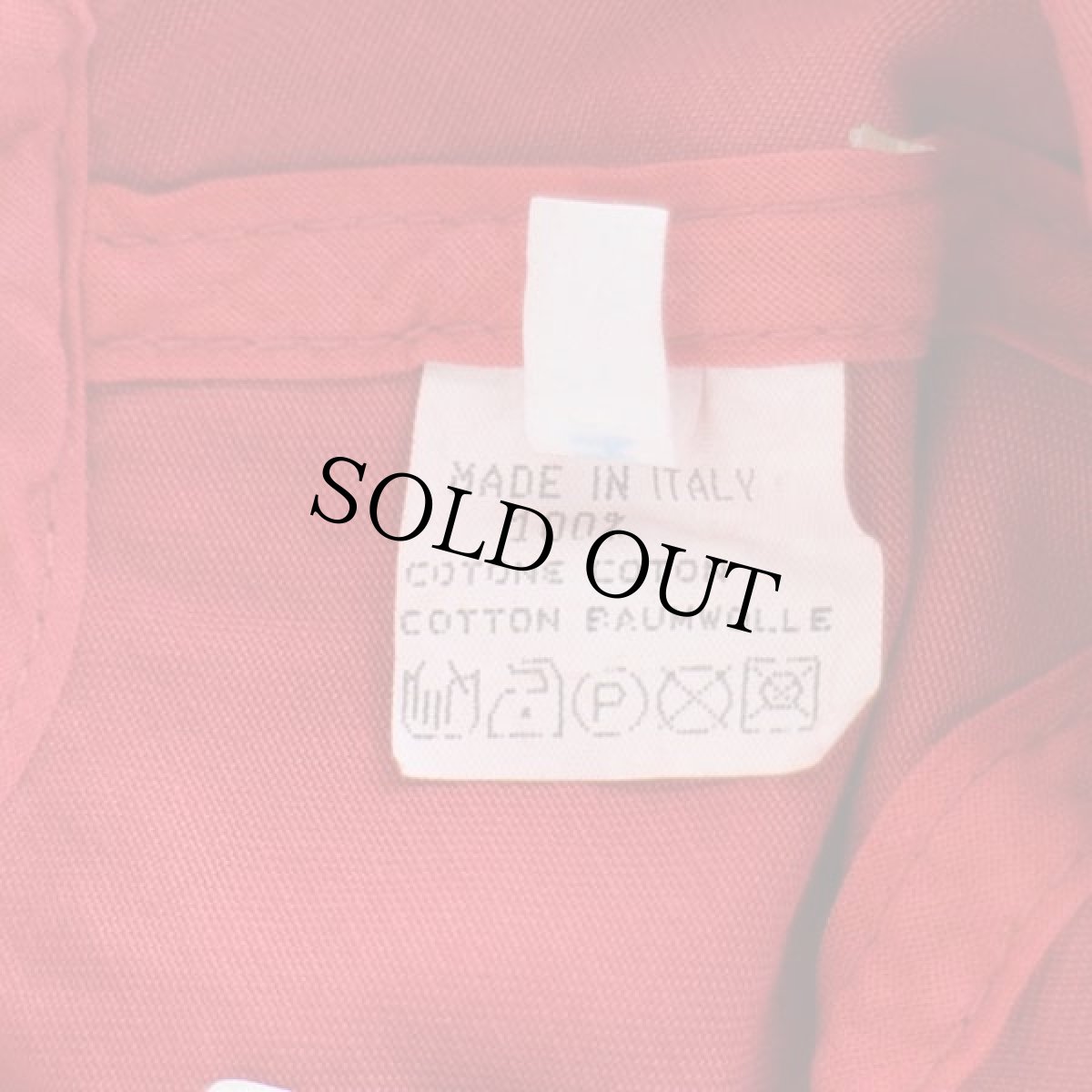 画像5: デッドストック★イタリア製 C.B.ATHLETIC パッチ付き ロングビル USED加工 コットンキャップ 赤 M (5)