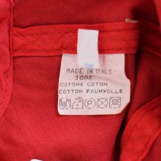 画像5: デッドストック★イタリア製 C.B.ATHLETIC パッチ付き ロングビル USED加工 コットンキャップ 赤 M (5)
