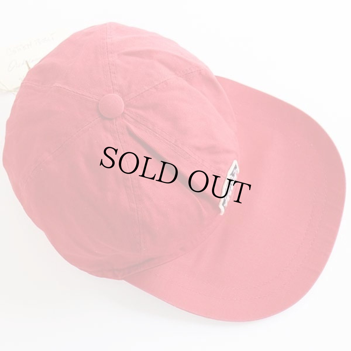 画像3: デッドストック★イタリア製 C.B.ATHLETIC パッチ付き ロングビル USED加工 コットンキャップ 赤 M (3)