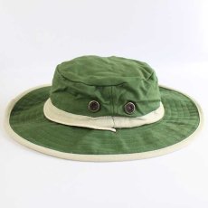 画像3: デッドストック★00s Mental ロゴ刺繍 コットン キャンバス ブーニーハット 緑×ベージュ M (3)