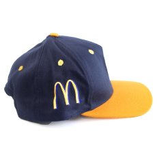 画像3: デッドストック★NBA×McDonald'sマクドナルド ロゴ刺繍 ツートン キャップ 紺×黄 (3)