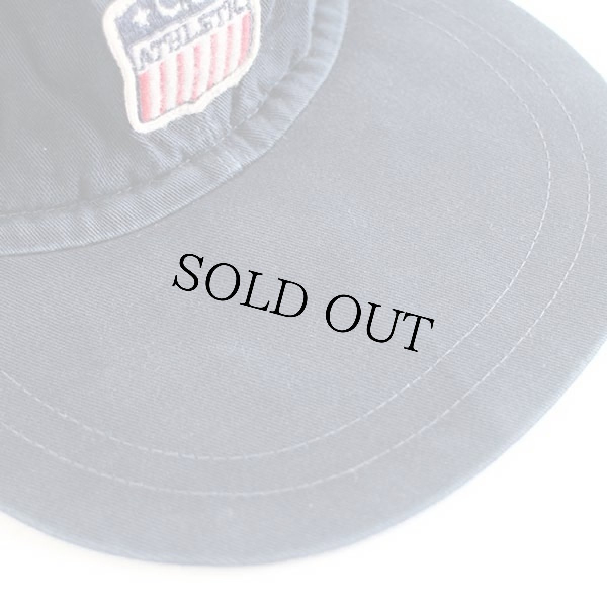 画像6: デッドストック★イタリア製 C.B.ATHLETIC パッチ付き ロングビル USED加工 コットンキャップ 紺 L (6)