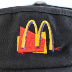 画像3: 80s USA製 McDonald'sマクドナルド ロゴ刺繍 サンバイザー 黒 (3)