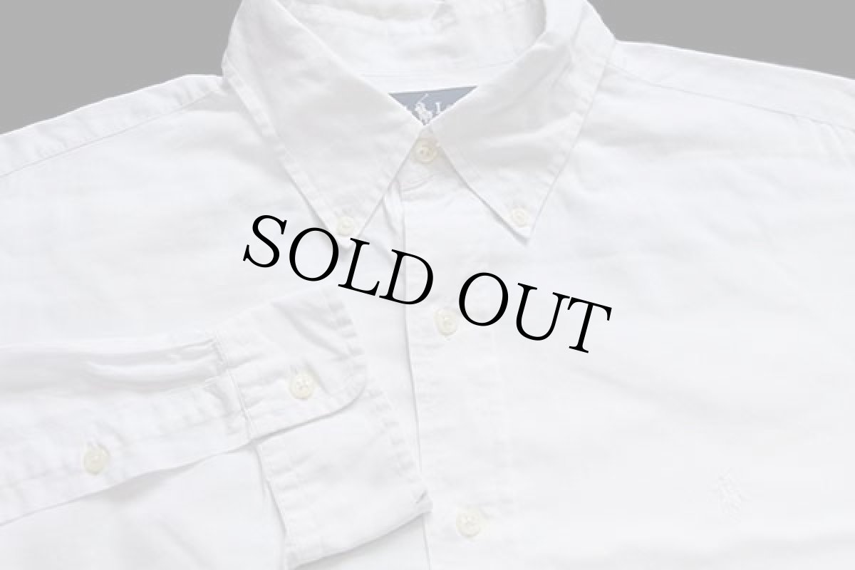 画像3: ラルフローレン ワンポイント ボタンダウン コットンシャツ 白 16-34 (3)