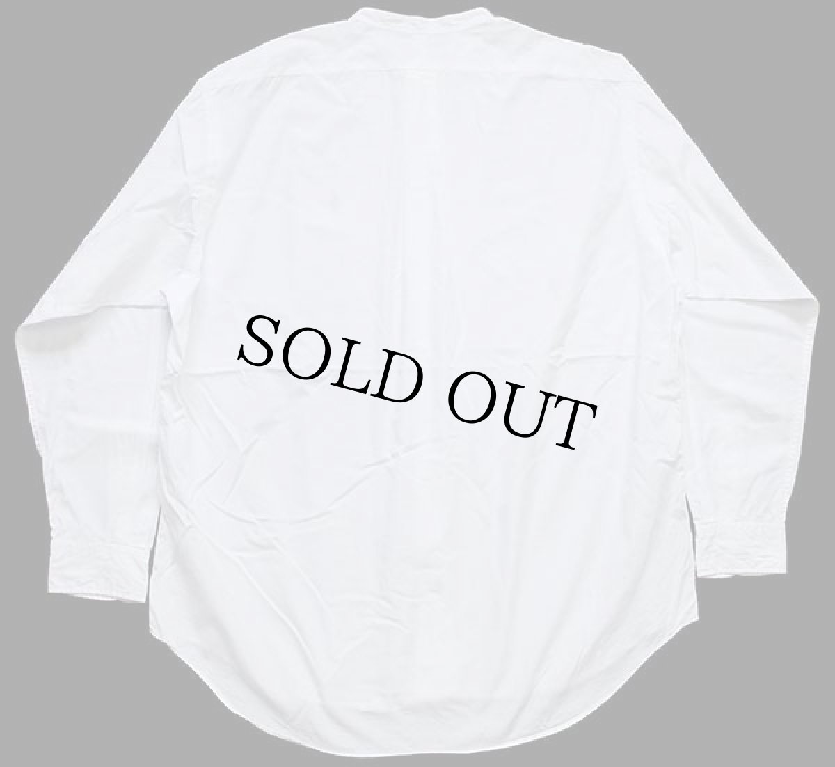 画像2: 90s ポロ ラルフローレン ワンポイント バンドカラー コットンシャツ 白 L (2)