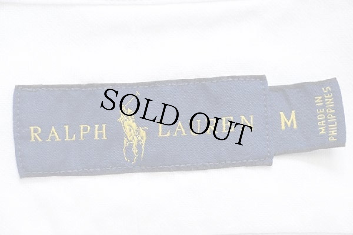 画像4: ラルフローレン ワンポイント ボタンダウン オックスフォード コットンシャツ 白 M (4)