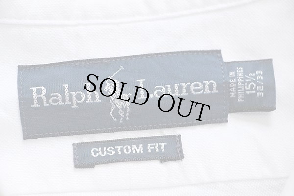 画像4: ラルフローレン ワンポイント ボタンダウン オックスフォード コットンシャツ 白 15.5 (4)