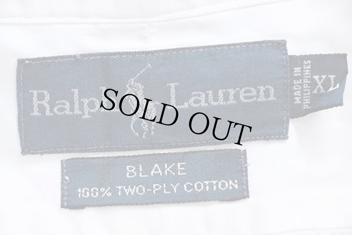 画像4: ラルフローレン ワンポイント ボタンダウン コットンシャツ 白 XL★A (4)