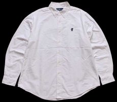 画像1: ラルフローレン ワンポイント ボタンダウン オックスフォード コットンシャツ 白 XL (1)