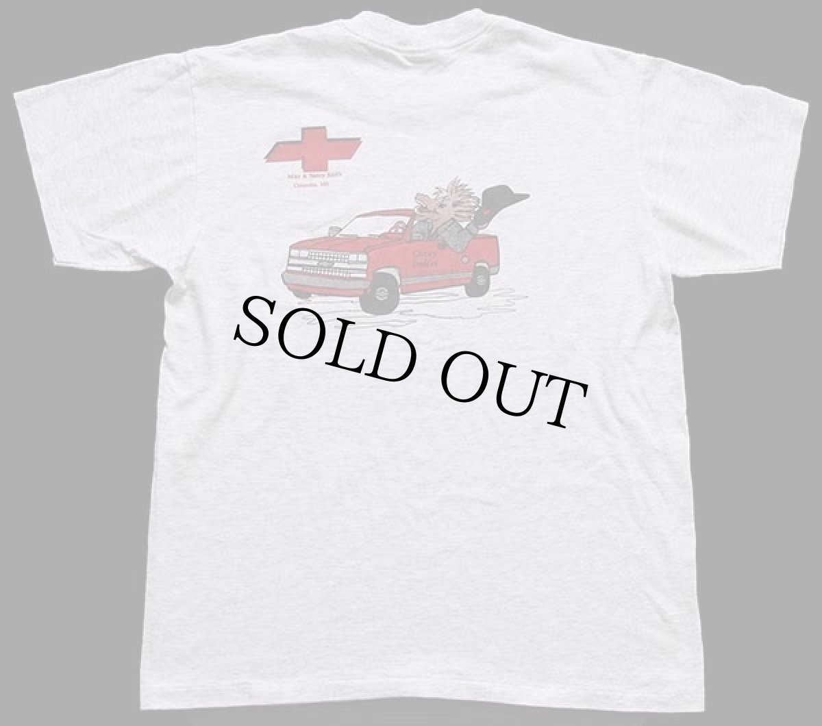 画像3: 90s USA製 Mike Smith Motors chevy 両面プリント Tシャツ 杢ライトグレー L (3)