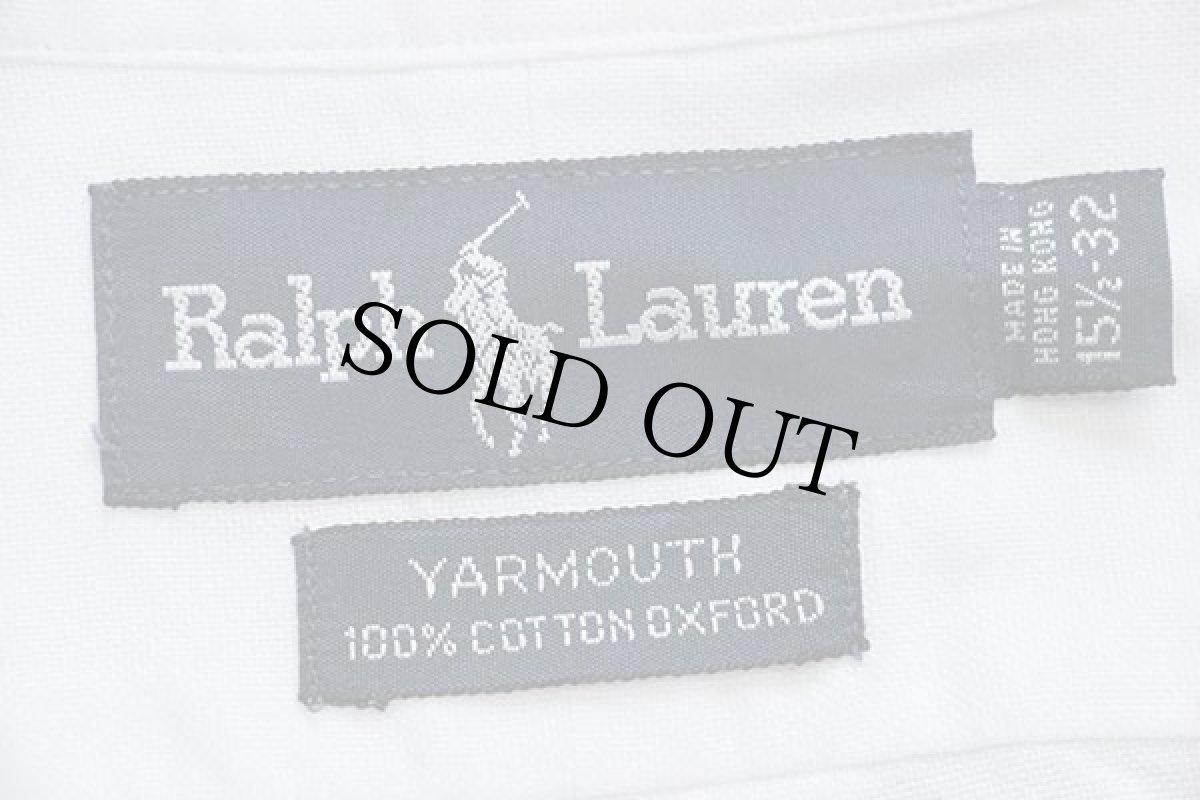 画像4: 90s ラルフローレン ワンポイント ボタンダウン オックスフォード コットンシャツ 白 15.5 (4)