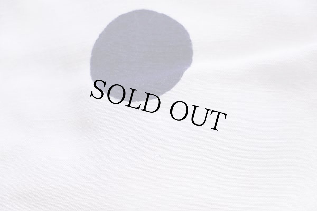 画像6: 80s TIPO'S COLLECTION ドット柄 半袖 レーヨンシャツ 白×紺 (6)