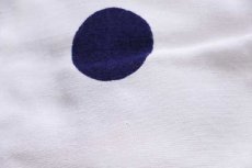 画像6: 80s TIPO'S COLLECTION ドット柄 半袖 レーヨンシャツ 白×紺 (6)