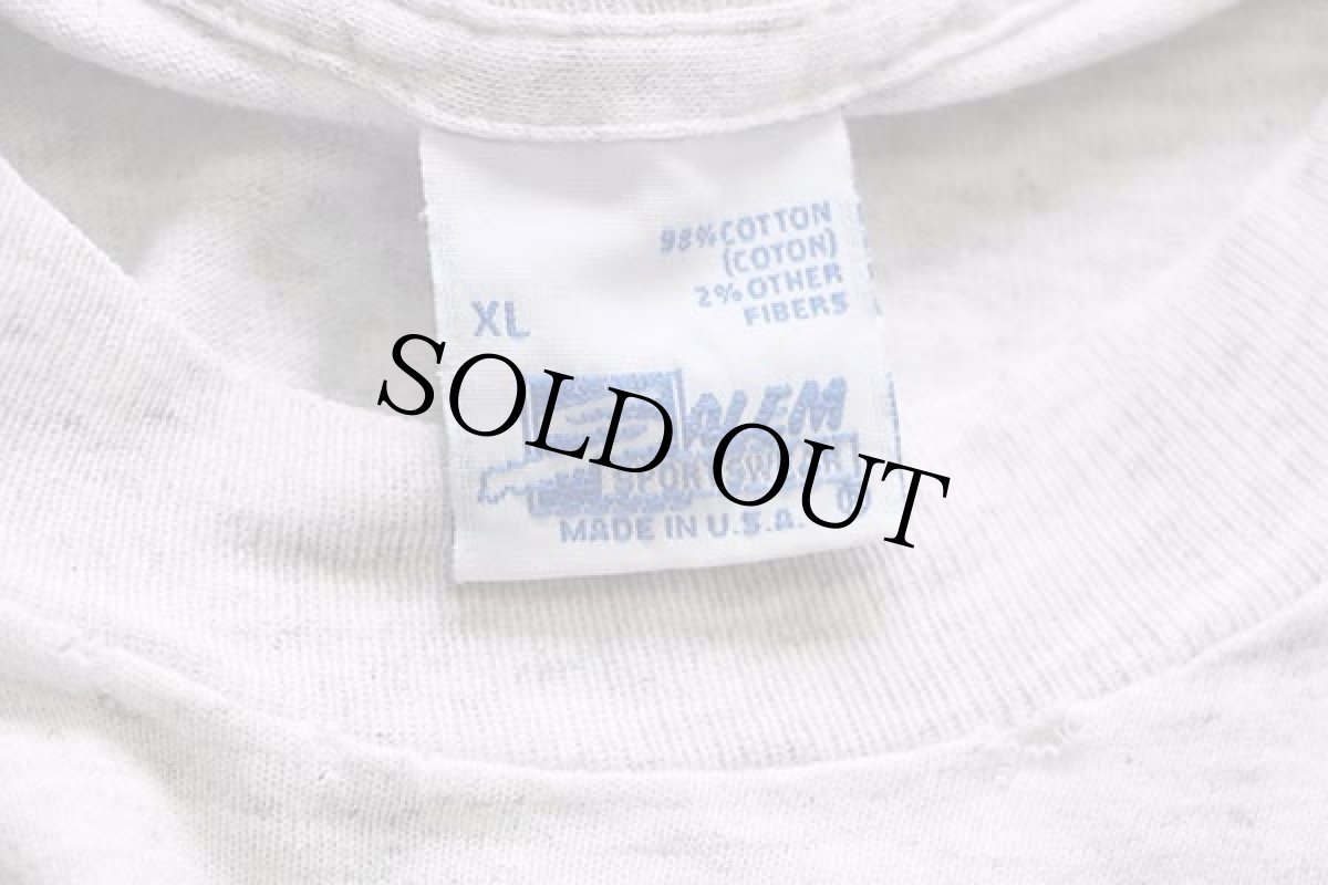 画像4: 90s USA製 SALEM NBA ビッグロゴ Tシャツ 杢ライトグレー XL (4)