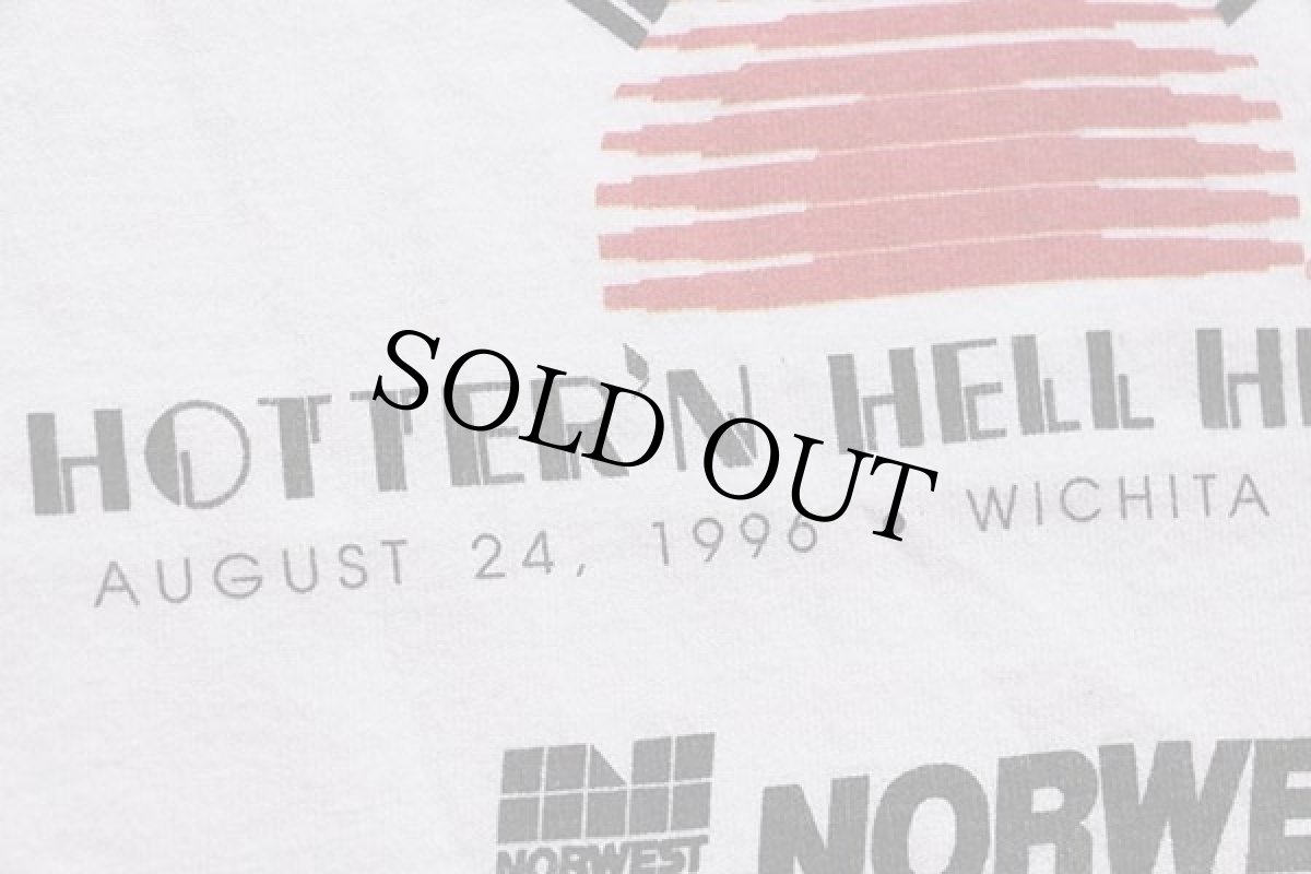 画像6: 90s USA製 HOTTER'N HELL HUNDRED ロードバイク Coca-Colaコカコーラ 両面プリント コットンTシャツ 生成り L (6)