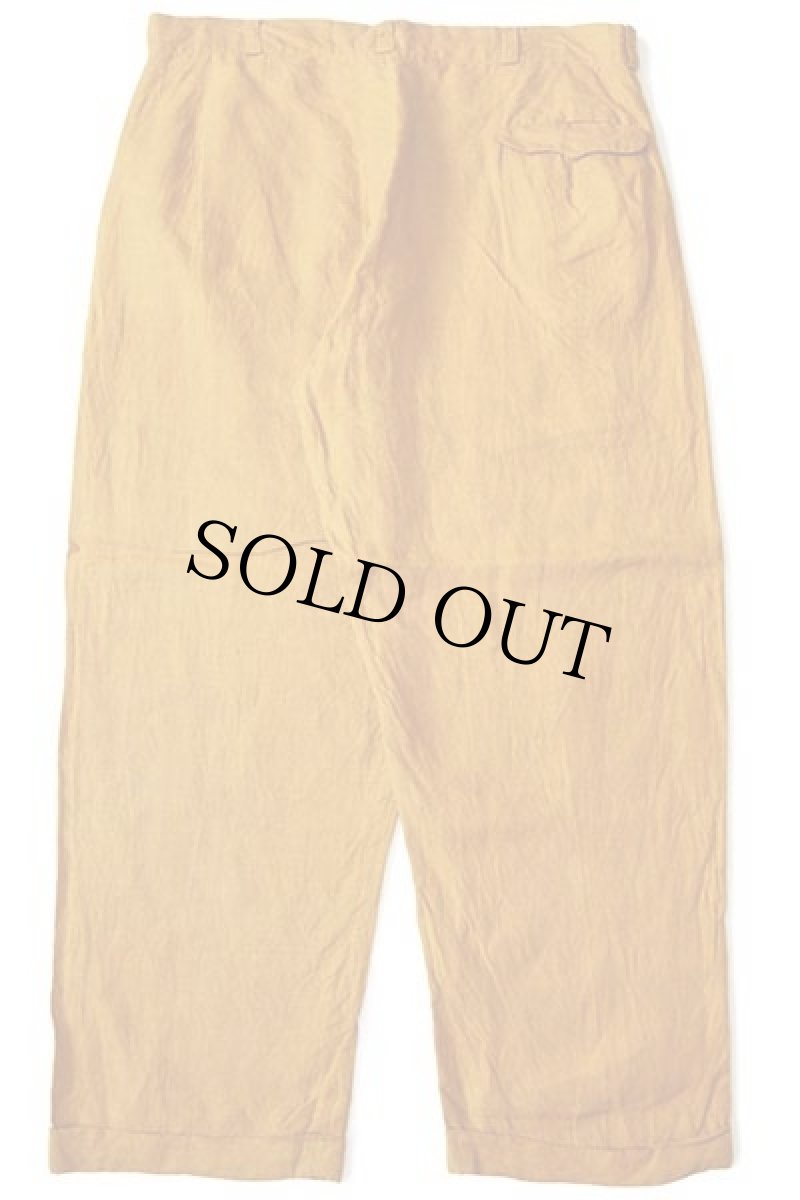 画像3: ビンテージ UNKNOWN リネンパンツ マスタード w36 (3)