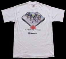 画像2: 90s USA製 HOTTER'N HELL HUNDRED ロードバイク Coca-Colaコカコーラ 両面プリント コットンTシャツ 生成り L (2)