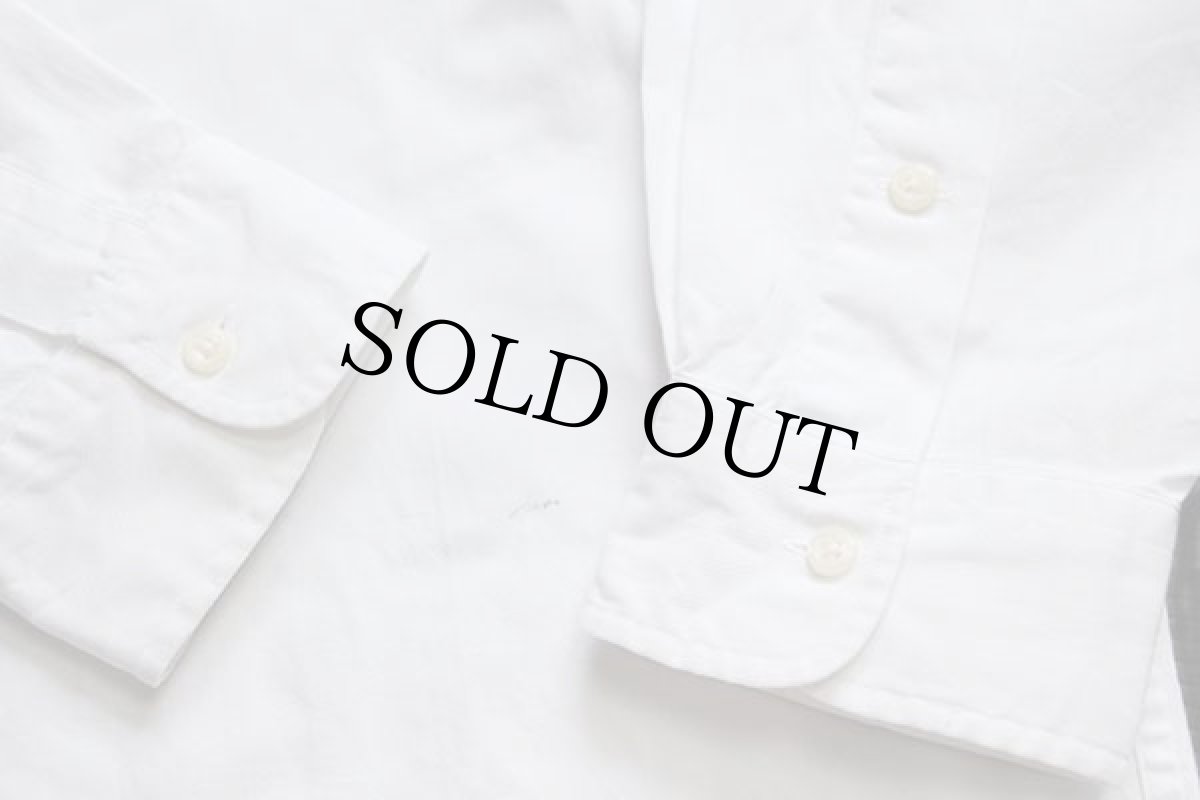 画像5: 90s ラルフローレン ワンポイント ボタンダウン コットンシャツ 白 (5)