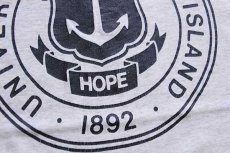 画像4: 90s USA製 UNIVERSITY OF RHODE ISLAND ひび割れプリント Tシャツ 杢ライトグレー L (4)