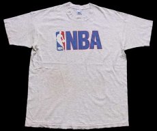画像2: 90s USA製 SALEM NBA ビッグロゴ Tシャツ 杢ライトグレー XL (2)
