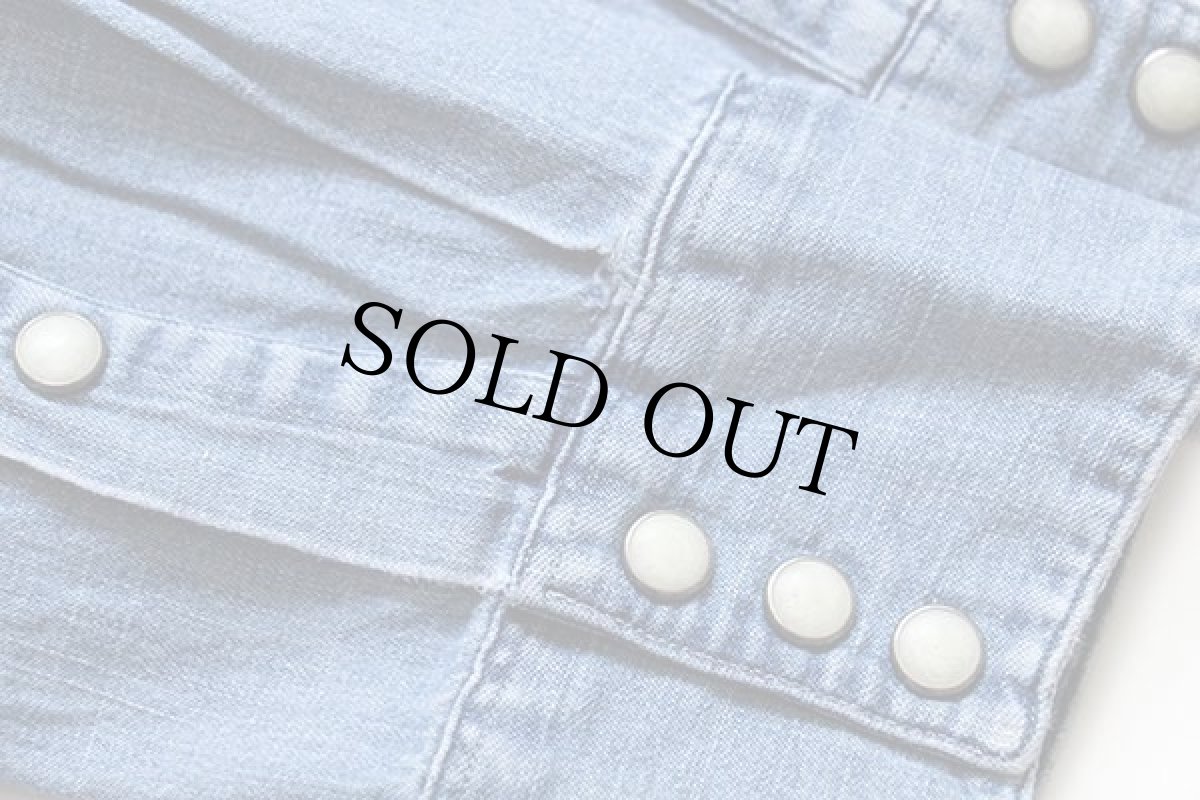 画像5: ポロ ラルフローレン ビンテージ加工 デニム ウエスタンシャツ L (5)