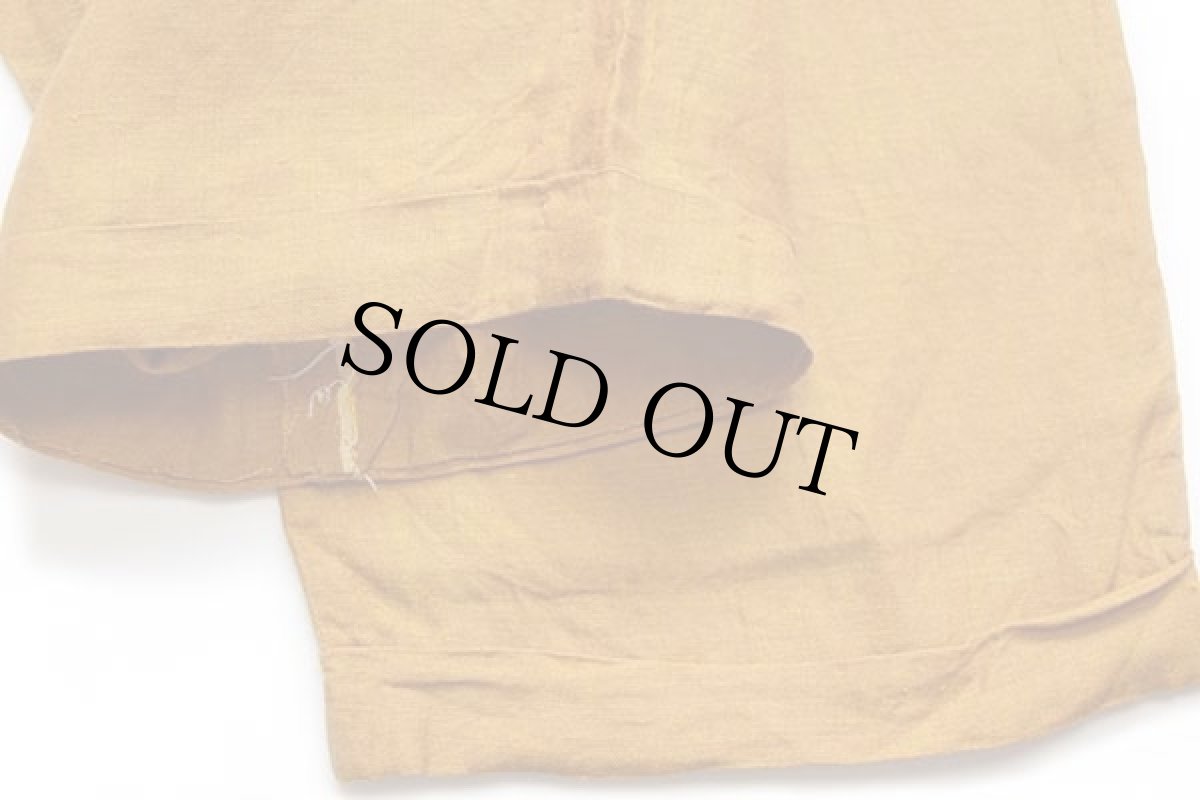 画像8: ビンテージ UNKNOWN リネンパンツ マスタード w36 (8)