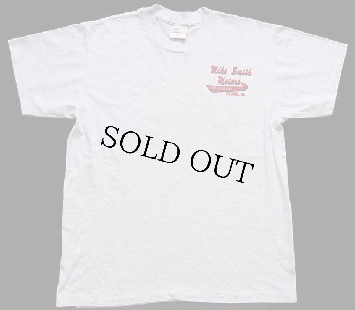 画像2: 90s USA製 Mike Smith Motors chevy 両面プリント Tシャツ 杢ライトグレー L (2)