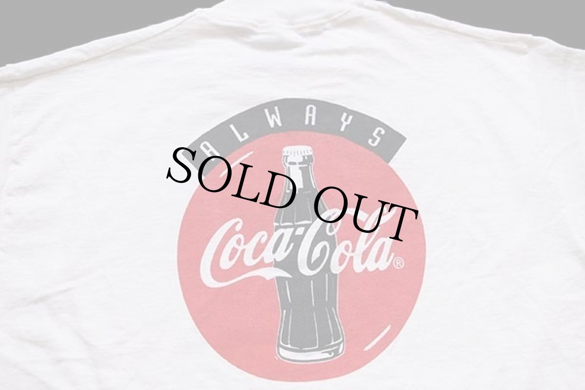 画像4: 90s USA製 HOTTER'N HELL HUNDRED ロードバイク Coca-Colaコカコーラ 両面プリント コットンTシャツ 生成り L (4)