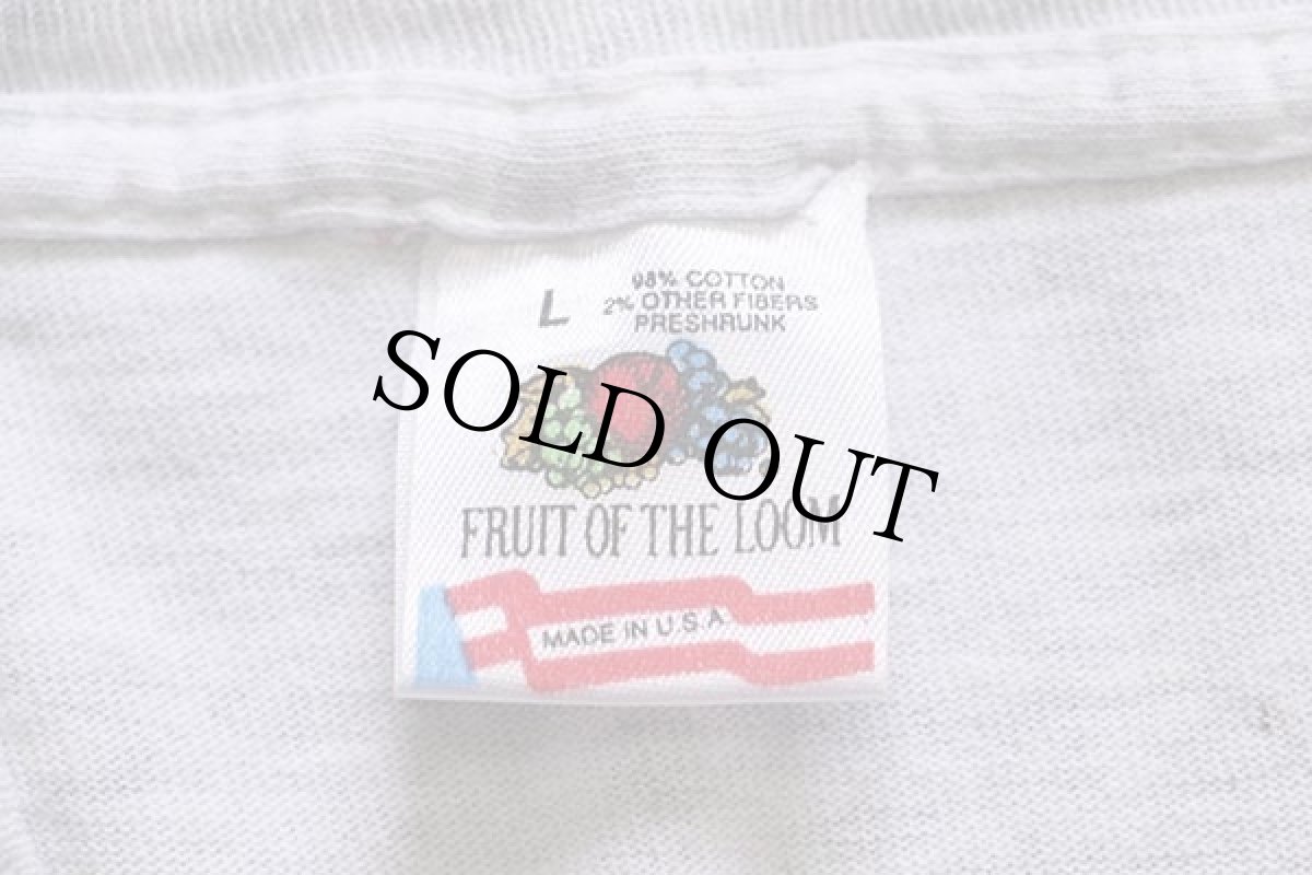 画像5: 90s USA製 UNIVERSITY OF RHODE ISLAND ひび割れプリント Tシャツ 杢ライトグレー L (5)