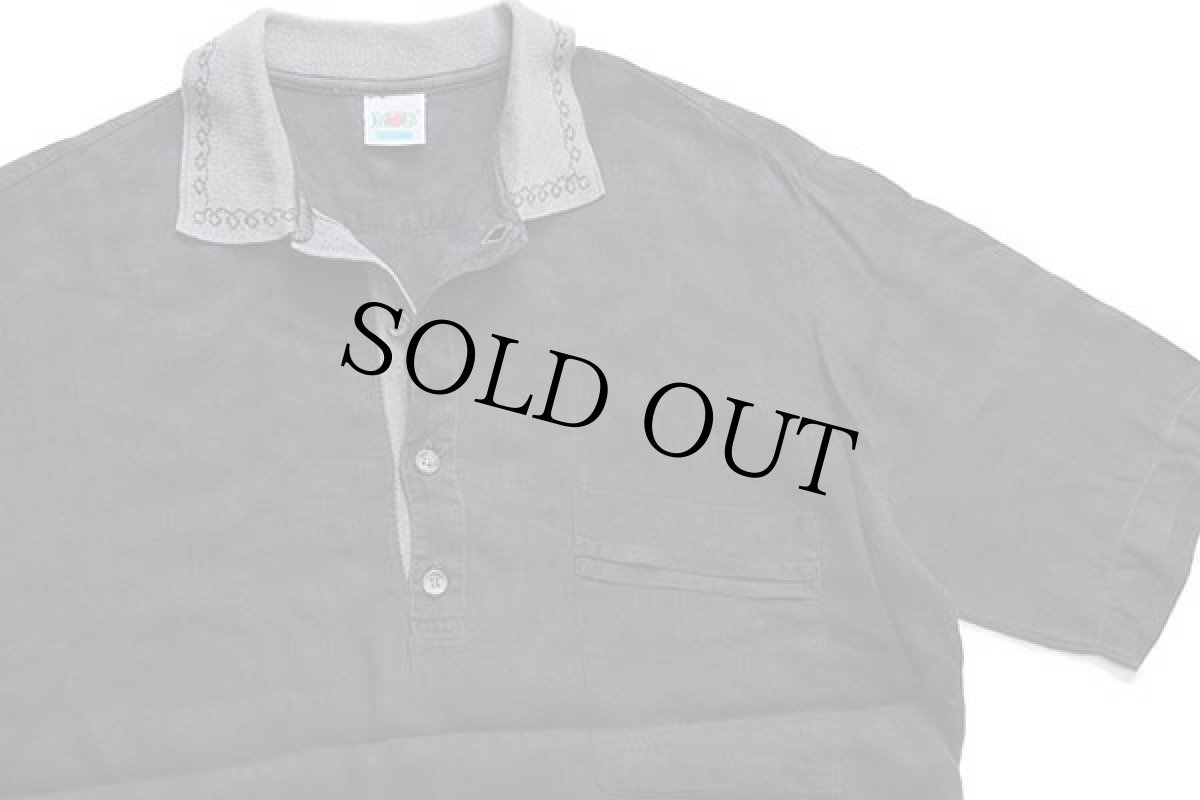 画像3: イタリア製 MG プルオーバー 半袖 リネンシャツ 黒 4 (3)