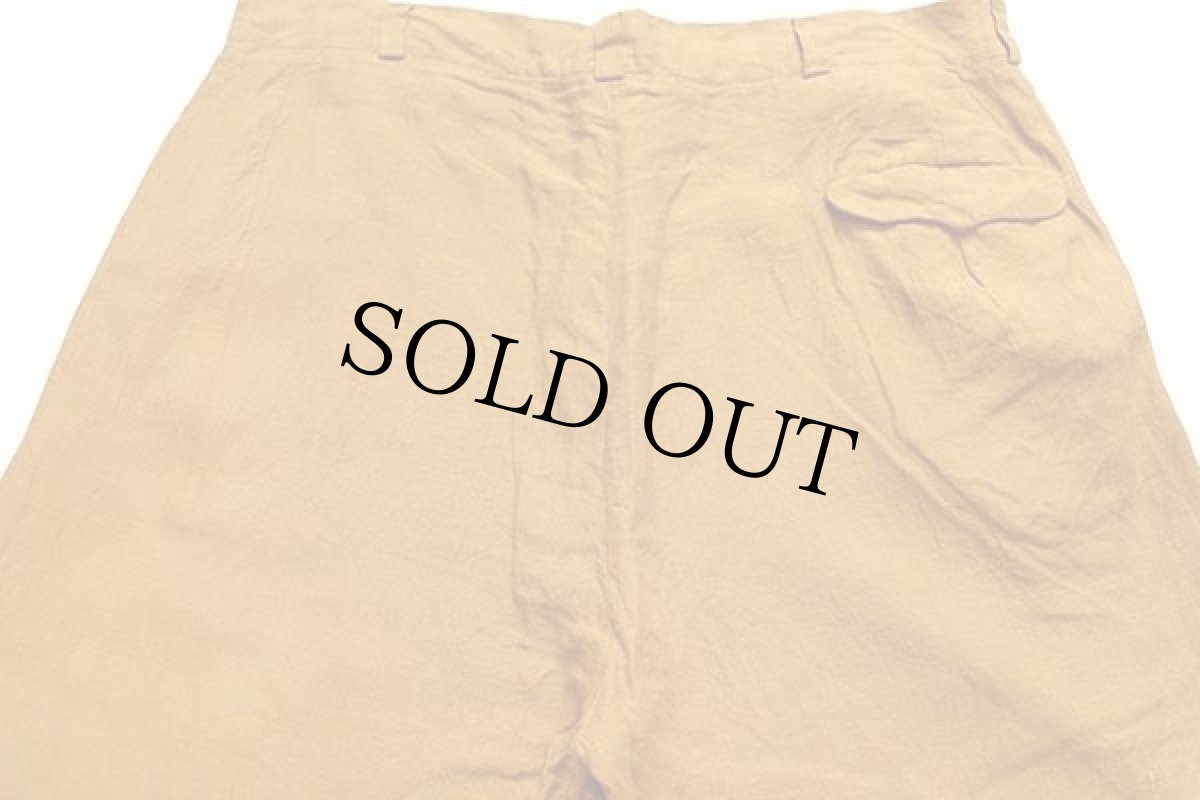 画像5: ビンテージ UNKNOWN リネンパンツ マスタード w36 (5)