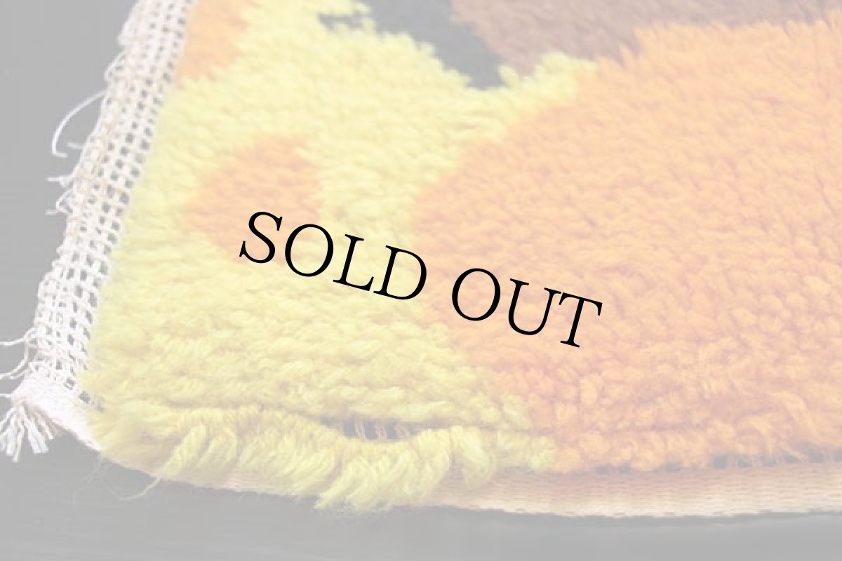 画像6: 70s アライグマ柄 ラグ マット (6)