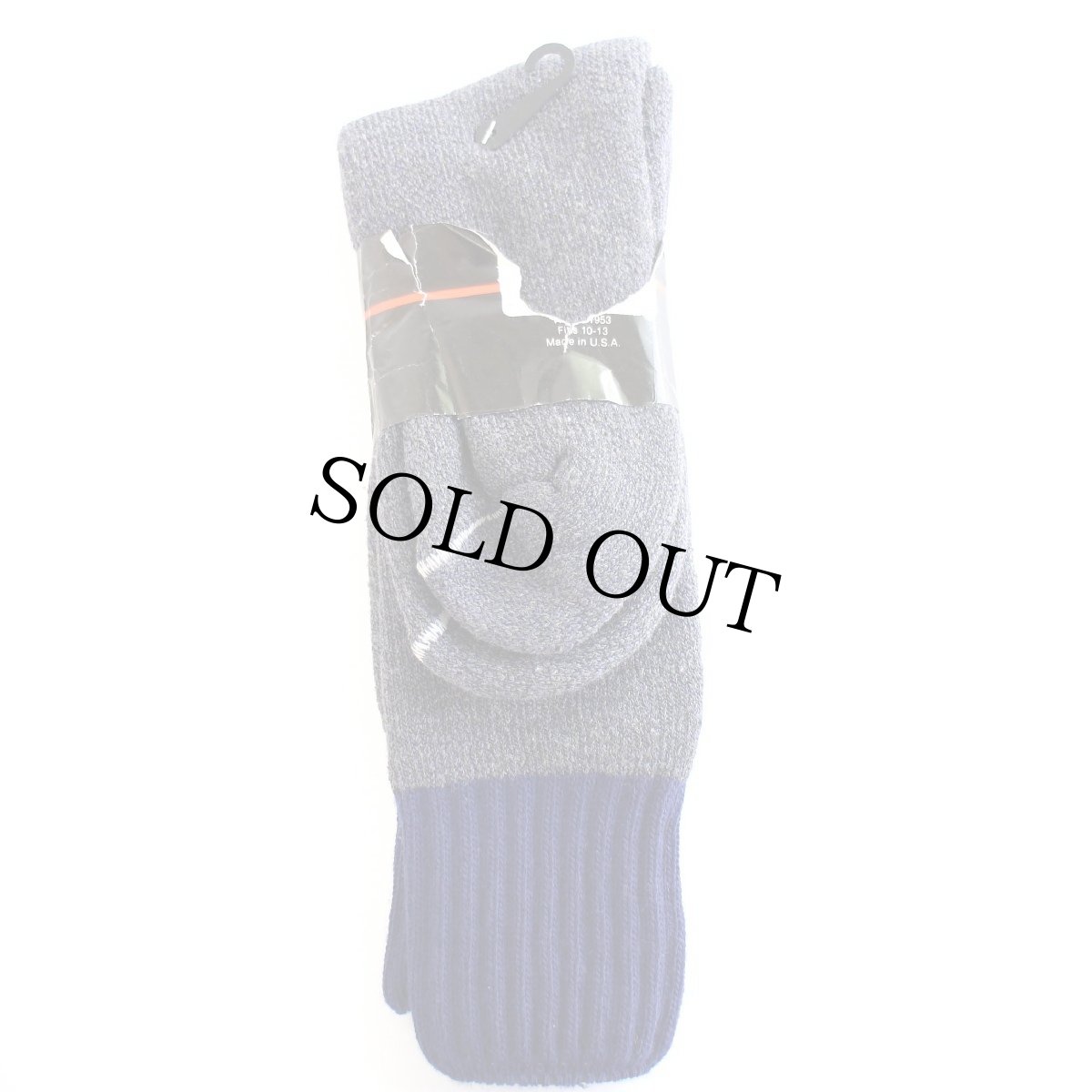 画像2: デッドストック★80s USA製 ALASKAN ウール混 サーマル ソックス 10-13★靴下 (2)