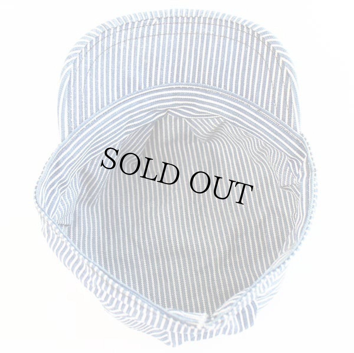 画像4: 70s UNKNOWN ヒッコリー ストライプ ワークキャップ 7 3/8 (4)