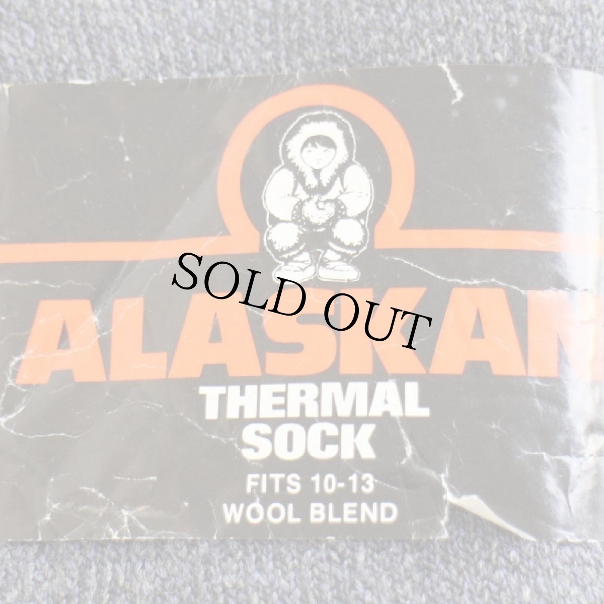 画像3: デッドストック★80s USA製 ALASKAN ウール混 サーマル ソックス 10-13★靴下 (3)