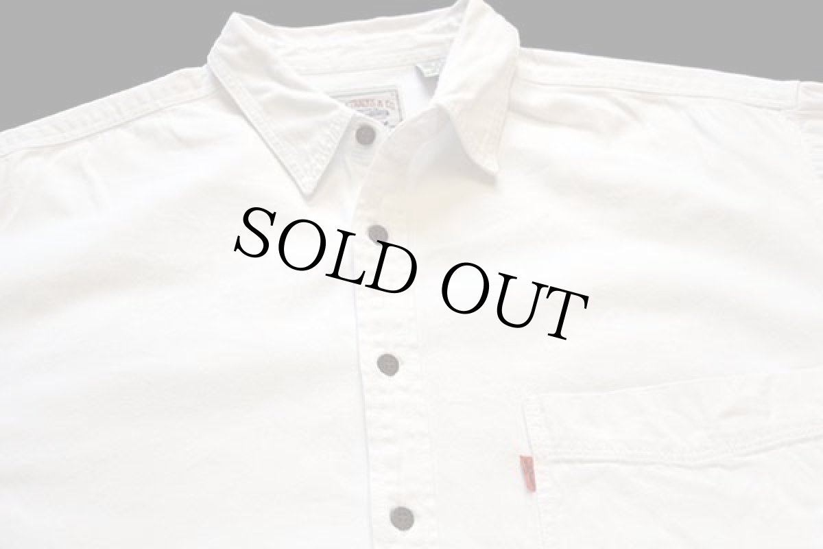 画像3: 90s Levi'sリーバイス ホワイト デニムシャツ L (3)