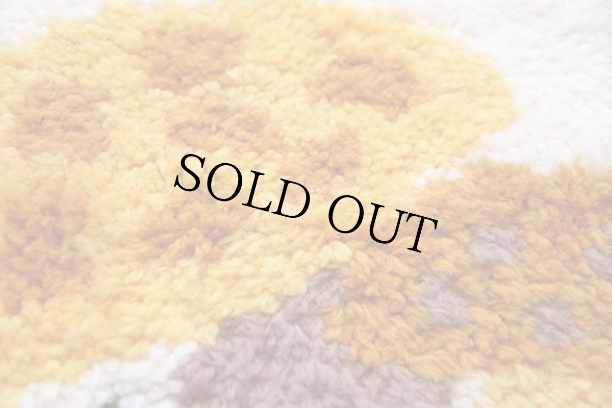 画像4: 70s キノコ柄 ラグ マット (4)