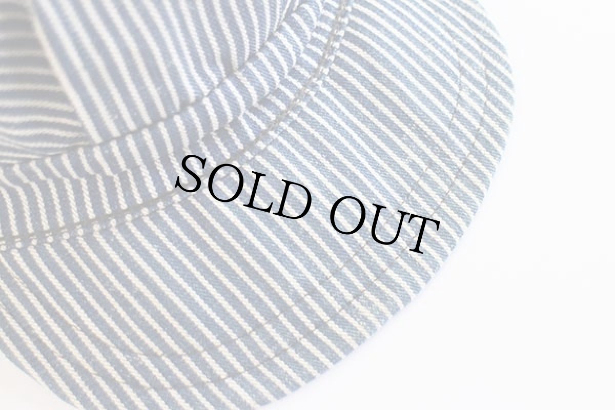 画像6: 70s UNKNOWN ヒッコリー ストライプ ワークキャップ 7 3/8 (6)