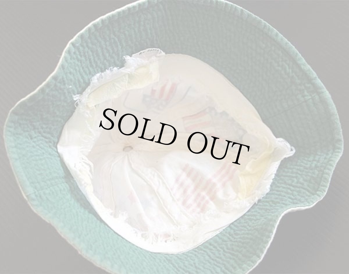 画像3: 70s 星条旗 76 スター NO1 USA 染み込みプリント コットンハット 白 BOYS L (3)