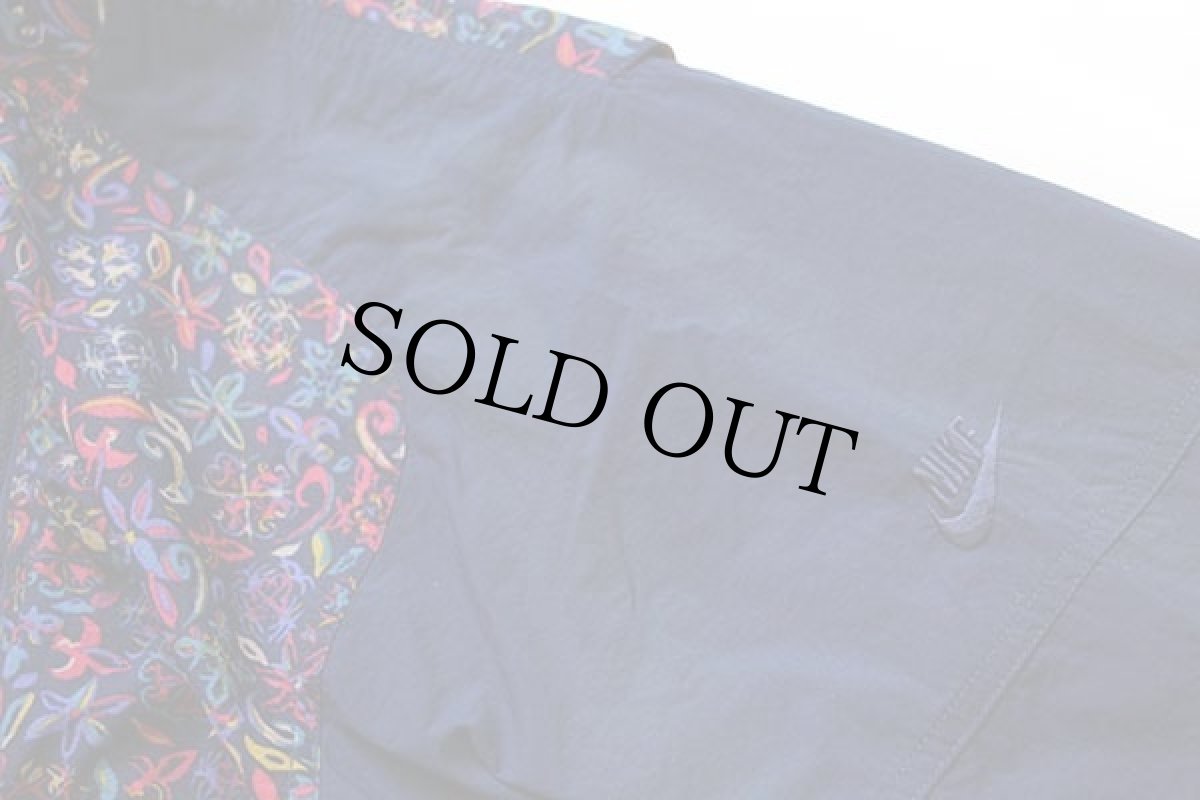 画像7: 00s NIKEナイキ 総柄 切り替え アシンメトリー ナイロンジャケット L (7)