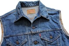 画像3: 80s USA製 Levi'sリーバイス 70506 カットオフ デニムベスト 4ポケット 40 (3)