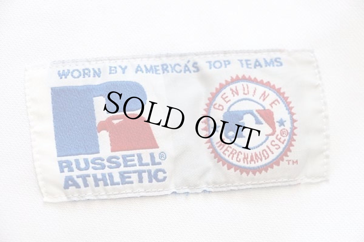 画像5: 90s RUSSELLラッセル MLB Atlanta Braves ベースボールシャツ 白 XL (5)