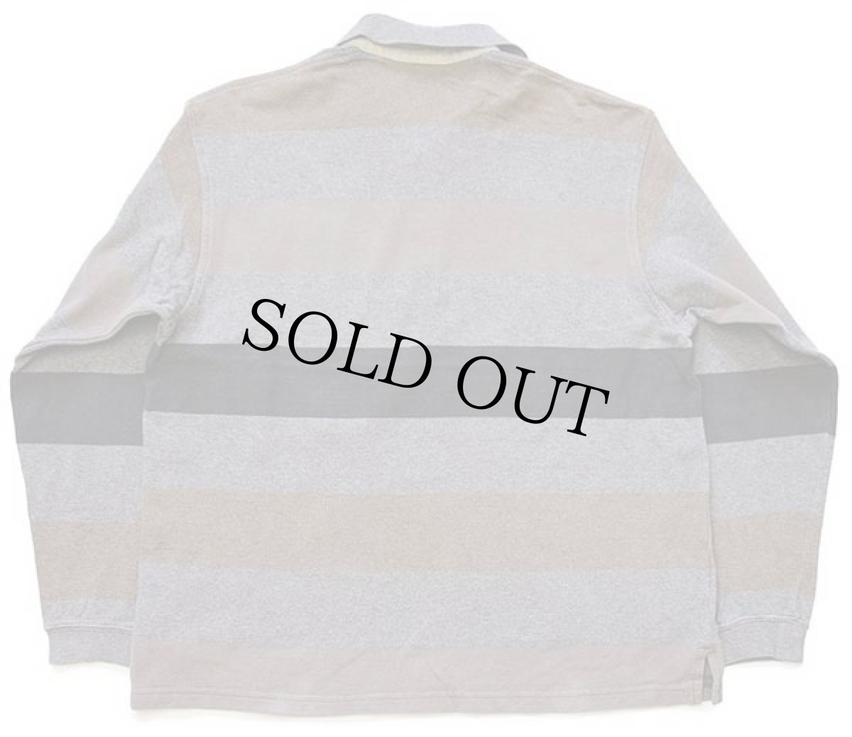 画像2: 90s LACOSTEラコステ マルチカラー 太ボーダー コットン 鹿の子 長袖ポロシャツ L (2)