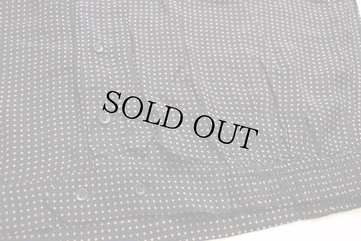 画像6: MASSIMO ACCIAI 菱型ドット柄 半袖 レーヨンシャツ 黒×黄金色 17 (6)