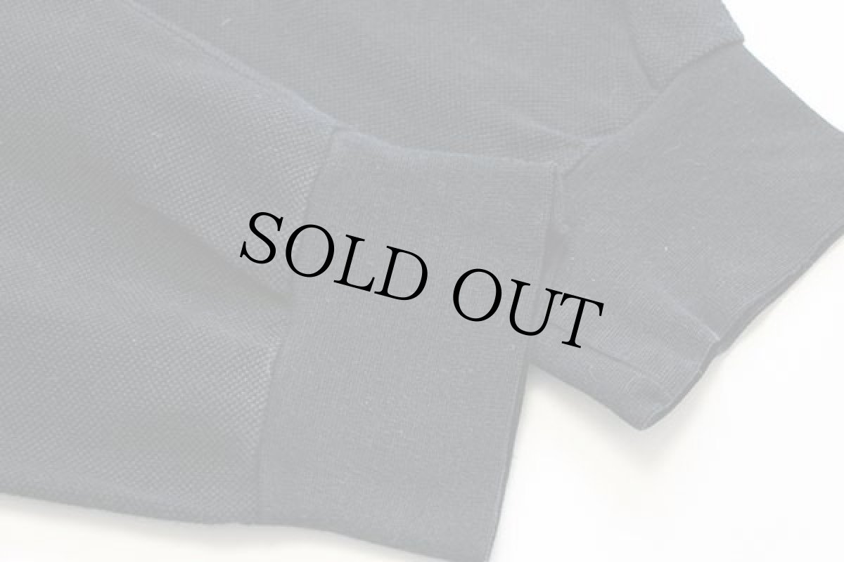 画像5: 00s LACOSTEラコステ ワンポイント コットン 鹿の子 長袖ポロシャツ 黒 4 (5)