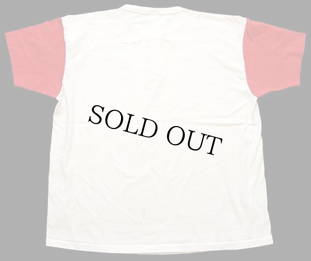 画像3: 90s USA製 GRAND SLAM ベースボール 刺繍 ツートン ヘンリーネック コットンTシャツ 生成り×赤 2X (3)