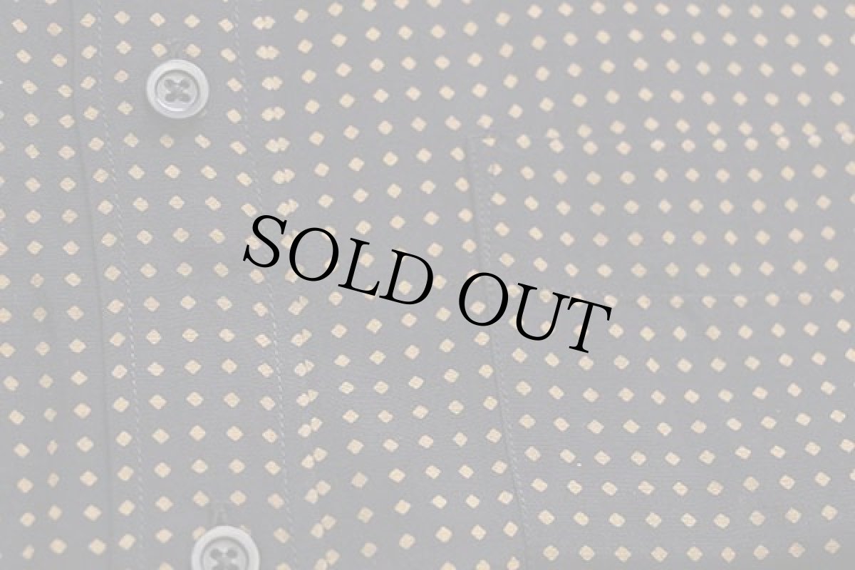 画像5: MASSIMO ACCIAI 菱型ドット柄 半袖 レーヨンシャツ 黒×黄金色 17 (5)