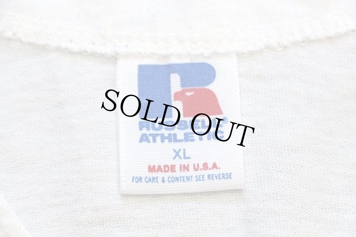 画像4: 90s USA製 RUSSELLラッセル MLB TEXAS RANGERS ベースボールシャツ 白 XL (4)