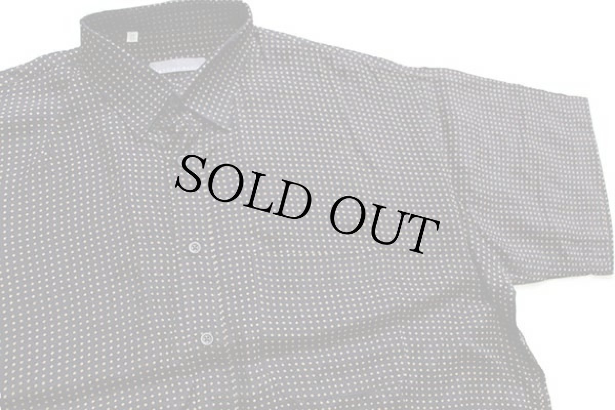 画像3: MASSIMO ACCIAI 菱型ドット柄 半袖 レーヨンシャツ 黒×黄金色 17 (3)